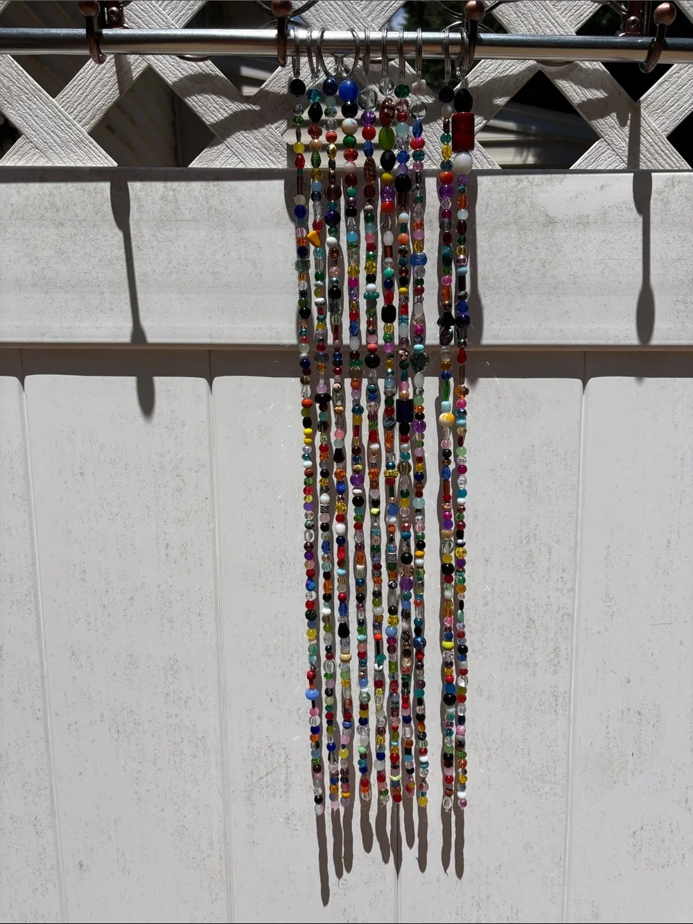 10 strands 24 inches long Handmade Multi-Color Beaded Curtain Panel
